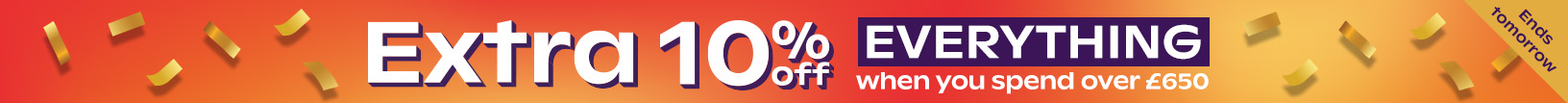 10% Off Everything When You Spend Over £650 - Ends Tomorrow